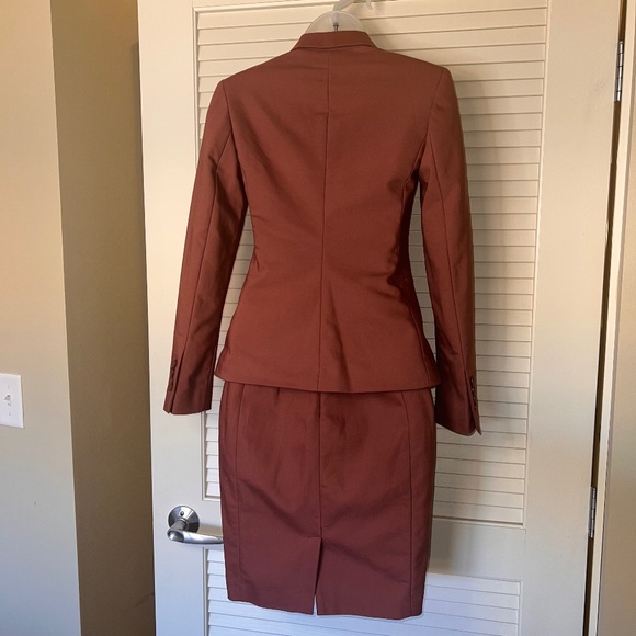 Express Dusty Pink Two Piece Set: One Button Blazer + Pencil Skirt | Size: 00 - Picture 6 of 14